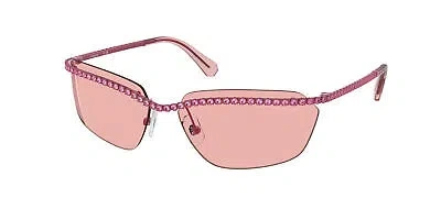 Pre-owned Swarovski Sk 7001 Rose Pink 401284 Sunglasses