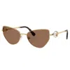 Swarovski Sk 7003 400473 57mm Womens Irregular Sunglasses In Gold