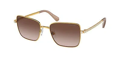 Pre-owned Swarovski Sk 7015 Yellow Gold Gradient Brown 400713 Sunglasses