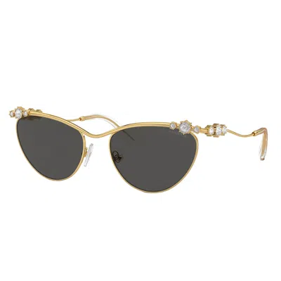 Swarovski Sk 7017 400487 58mm Womens Cat-eye Sunglasses In Gold