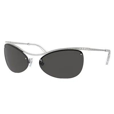 Swarovski Sk 7018 400187 63mm Womens Irregular Sunglasses In Silver