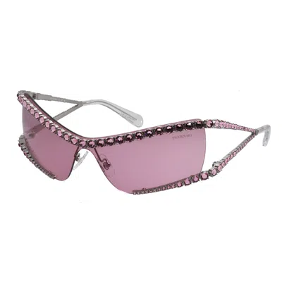 Swarovski Sk 7022 402384 33mm Womens Irregular Sunglasses In Pink