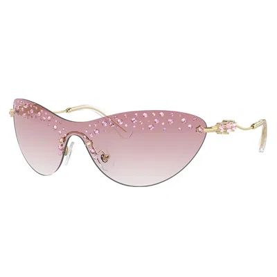 Swarovski Sk 7023 40138d 37mm Womens Irregular Sunglasses In Gold