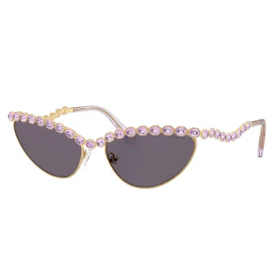 Swarovski Sk 7030 40361a 59mm Womens Cat-eye Sunglasses In Purple