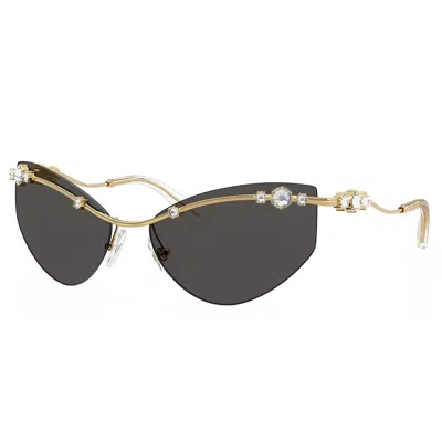 Swarovski Sk 7039 400487 61mm Womens Irregular Sunglasses In Gold