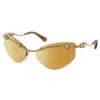 Swarovski Sk 7039 40427p 61mm Womens Irregular Sunglasses In Yellow