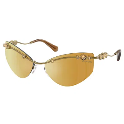 Swarovski Sk 7039 40427p 61mm Womens Irregular Sunglasses In Yellow