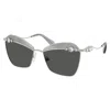 Swarovski Sk 7040 4001al 57mm Womens Butterfly Sunglasses In Silver