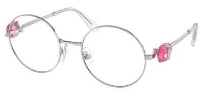 Swarovski Sk1001 Women's Glasses, Silver, Size 53 In Gray