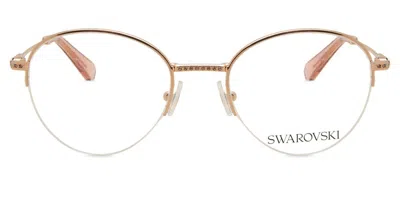 Swarovski Sk1004 Women's Glasses, Rose-gold, Size 49 In White