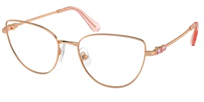 Swarovski Sk1007 Women's Glasses, Gold, Size 53 In Brown