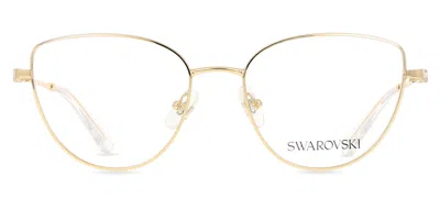 Swarovski Sk1007 Women's Glasses, Gold, Size 53
