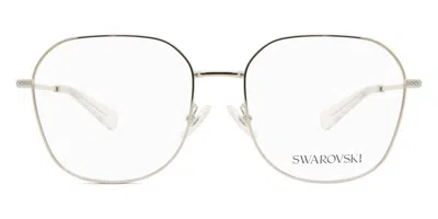 Swarovski Sk1009d Asian Fit Women's Glasses, Silver, Size 58 In Metallic