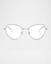 Swarovski Sk1022 Metal Cat-eye Optical Glasses In Silver