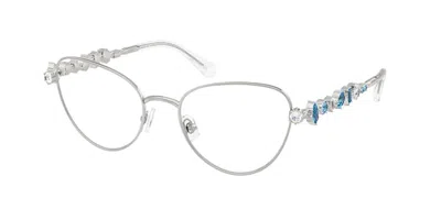 Swarovski Sk1024 401a Occhiali Da Vista Argentati Per Donna (solo Montatura) In Silver