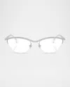 Swarovski Sk1026 Metal Oval Optical Glasses In Silver