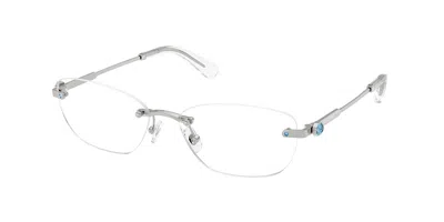 Swarovski Sk1037 4020 Women's Glasses Silver Size 54 - Free Lenses - Blue Light Block Available In Metallic