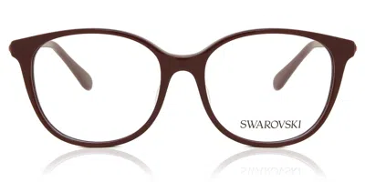 Swarovski Sk2002f Asian Fit Women's Glasses, Burgundy, Size 54 In Red