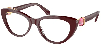 Swarovski Sk2005 Women's Glasses, Red, Size 53 In Burgundy
