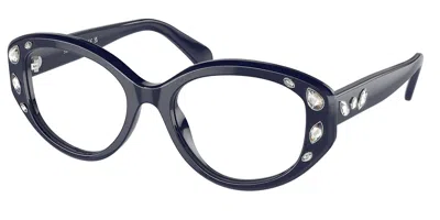 Swarovski Sk2006 Women's Glasses, Black, Size 52