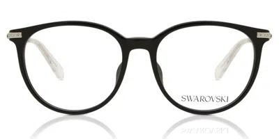 Swarovski Sk2009f Asian Fit Women's Glasses, Black, Size 53