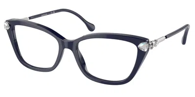 Swarovski Sk2011 Women's Glasses, Blue, Size 53 In Black