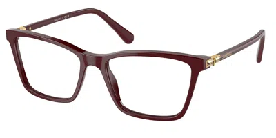 Swarovski Sk2015 Women's Glasses, Red, Size 53 In Burgundy