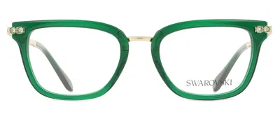 Swarovski Sk2018 Women's Glasses, Green, Size 52