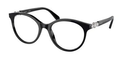Swarovski Sk2019 Women's Glasses, Black, Size 52