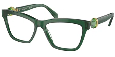 Swarovski Sk2021 Women's Glasses, Green, Size 55