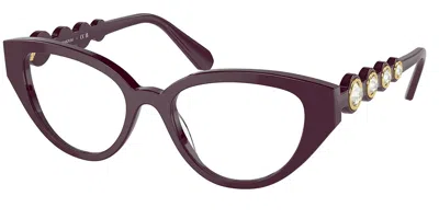 Swarovski Sk2024 Women's Glasses, Red, Size 50