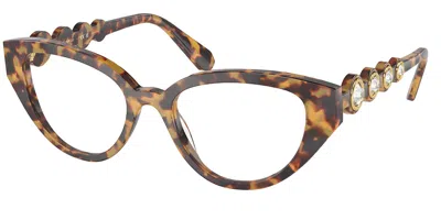 Swarovski Sk2024 Women's Glasses, Tortoiseshell, Size 52 In Brown