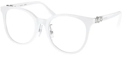 Swarovski Sk2027d Asian Fit Women's Glasses, White, Size 53