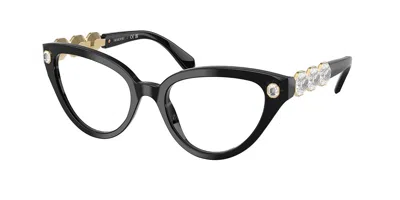 Swarovski Sk2028f Asian Fit 1001 Women's Glasses Black Size 53 - Free Lenses - Blue Light Block Available
