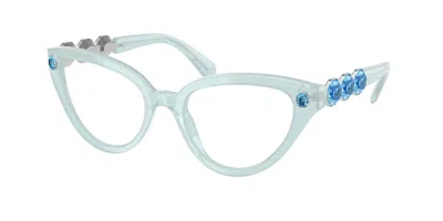 Swarovski Sk2028f Asian Fit 1024 Women's Glasses Blue Size 53 - Free Lenses - Blue Light Block Available