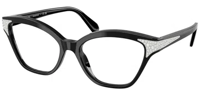 Swarovski Sk2029 Women's Glasses, Black, Size 52
