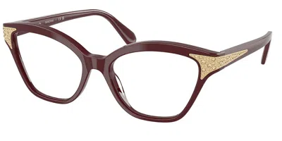 Swarovski Sk2029 Women's Glasses, Red, Size 52