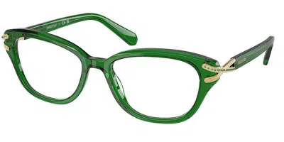 Swarovski Sk2032 Women's Glasses, Green, Size 54