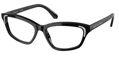 Swarovski Sk2034 Women's Glasses, Black, Size 52