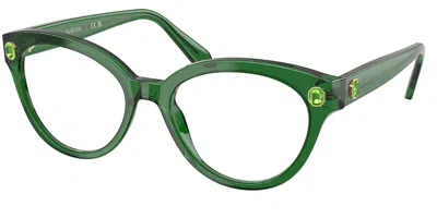 Swarovski Sk2037 Women's Glasses, Green, Size 52