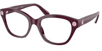 Swarovski Sk2038 Women's Glasses, Red, Size 51 In Burgundy