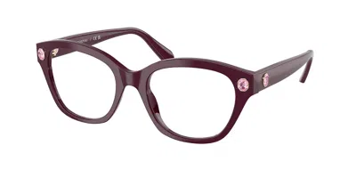 Swarovski Sk2038f Asian Fit 1044 Women's Glasses Burgundy Size 54 - Free Lenses - Blue Light Block Available