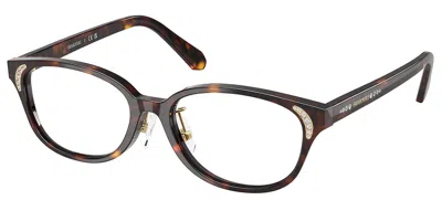 Swarovski Sk2040d Asian Fit Women's Glasses, Tortoiseshell, Size 52 In Brown