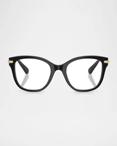 Swarovski Sk2044 Acetate Square Optical Glasses In Black