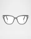 Swarovski Sk2045 Crystal Cat-eye Acetate Optical Frames In Grey