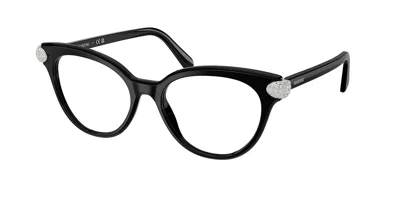 Swarovski Sk2046 1001 Occhiali Da Vista Neri Per Donna (solo Montatura) In Black