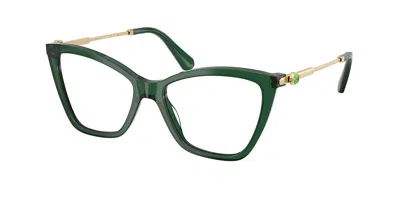 Swarovski Sk2051 1045 Women's Glasses Green Size 51 - Free Lenses - Blue Light Block Available