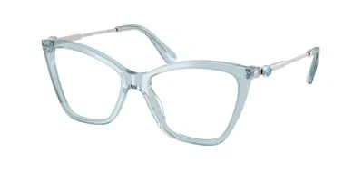 Swarovski Sk2051 1065 Women's Glasses Blue Size 51 - Free Lenses - Blue Light Block Available