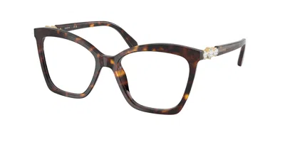 Swarovski Sk2053 1002 Women's Glasses Tortoiseshell Size 52 - Free Lenses - Blue Light Block Available In Brown