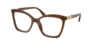 Swarovski Sk2053 1084 Women's Glasses Brown Size 52 - Free Lenses - Blue Light Block Available